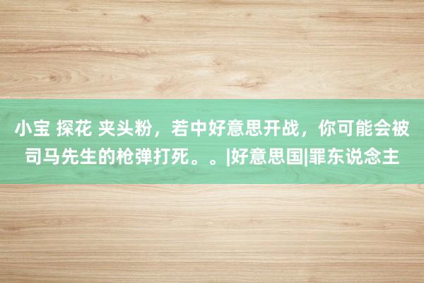 小宝 探花 夹头粉，若中好意思开战，你可能会被司马先生的枪弹打死。。|好意思国|罪东说念主