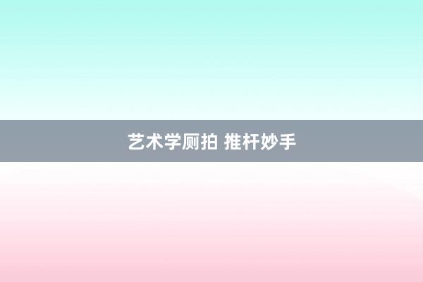 艺术学厕拍 推杆妙手